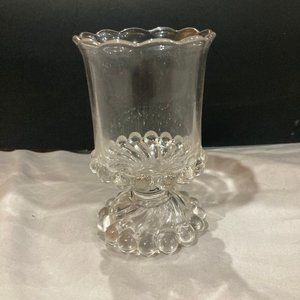 McKee Glass Swirl and Ball Pattern Footed Open Spooner